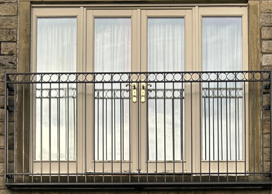 Custom fabricated steel Juliet balcony for residential property