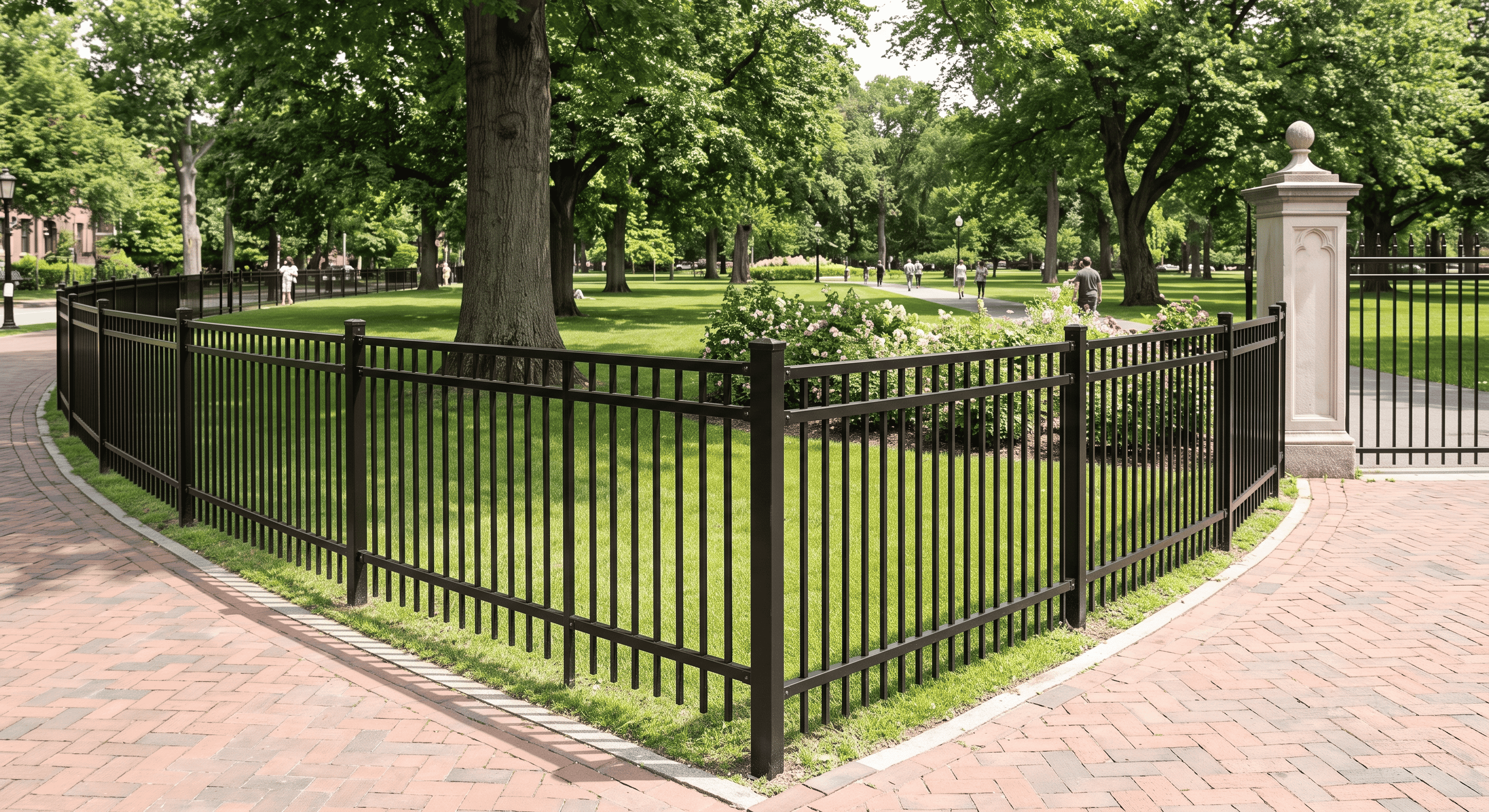 Professional grade metal boundary railings for commercial properties
